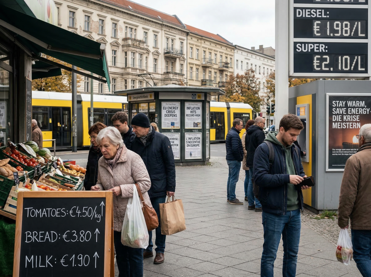 europe economy inflation energy crisis concept