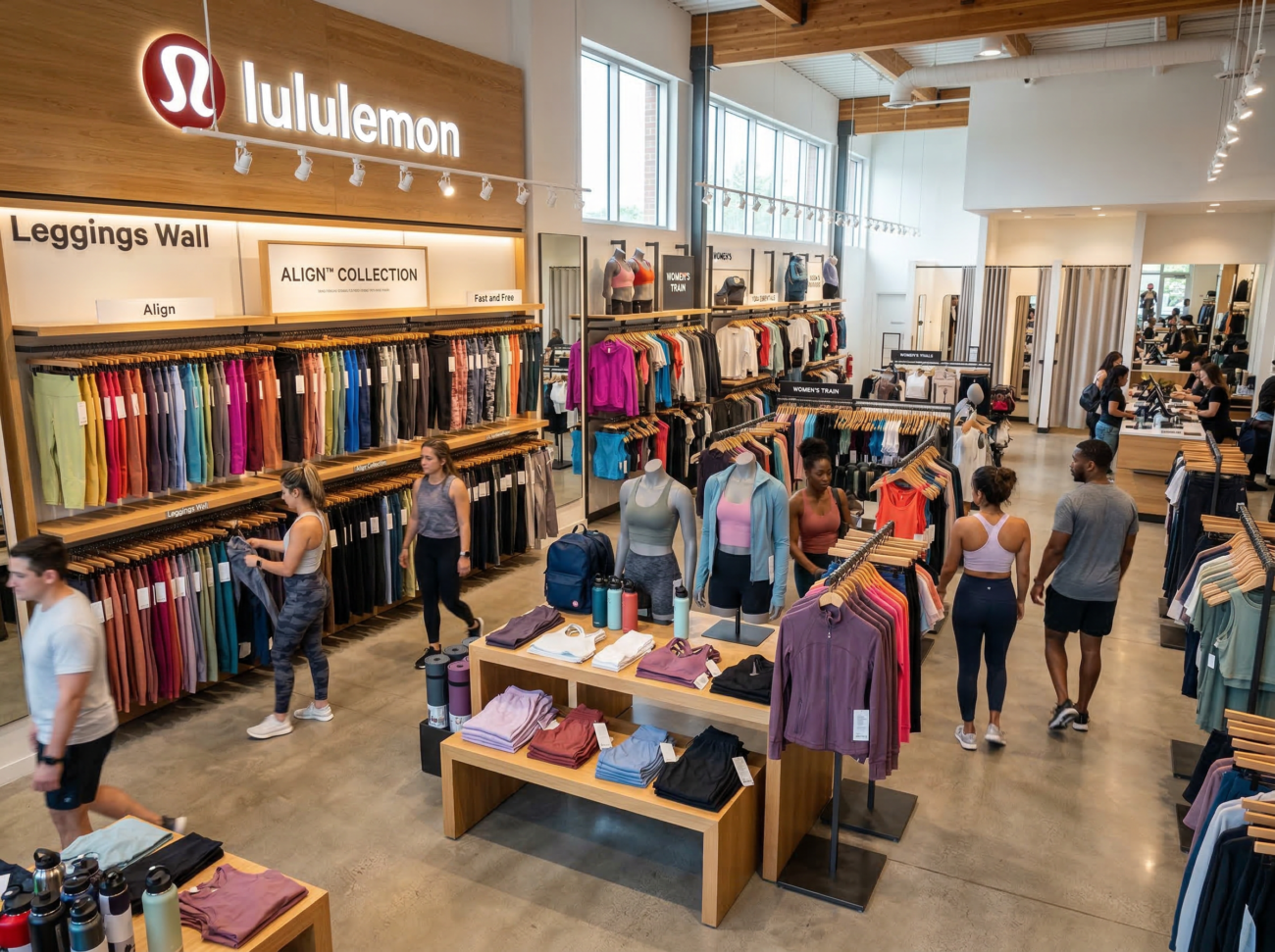 lululemon store interior athletic apparel retail display