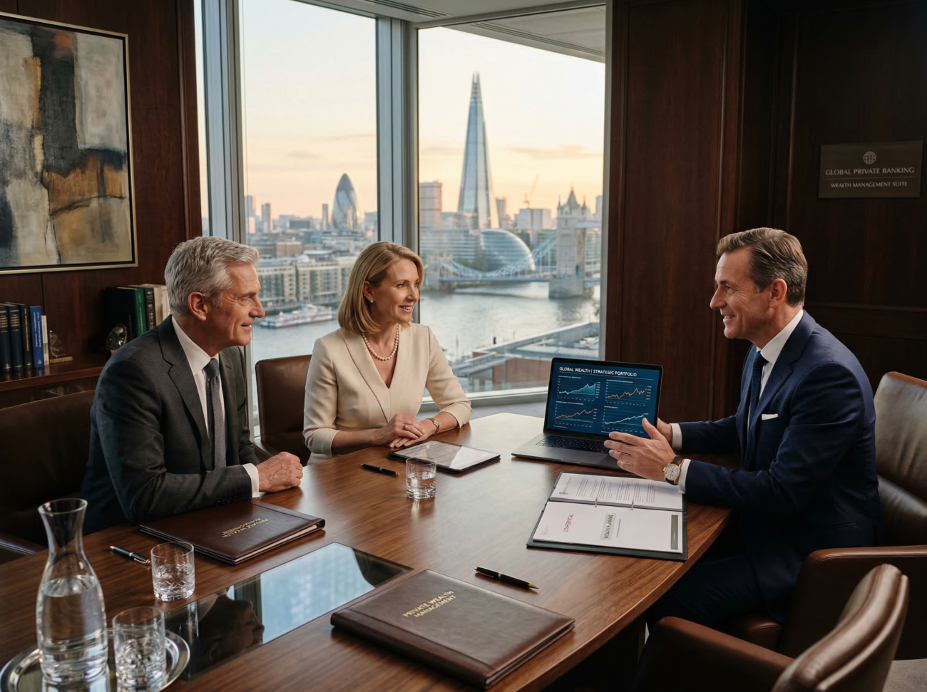 luxury private banking office financial wealth management concept