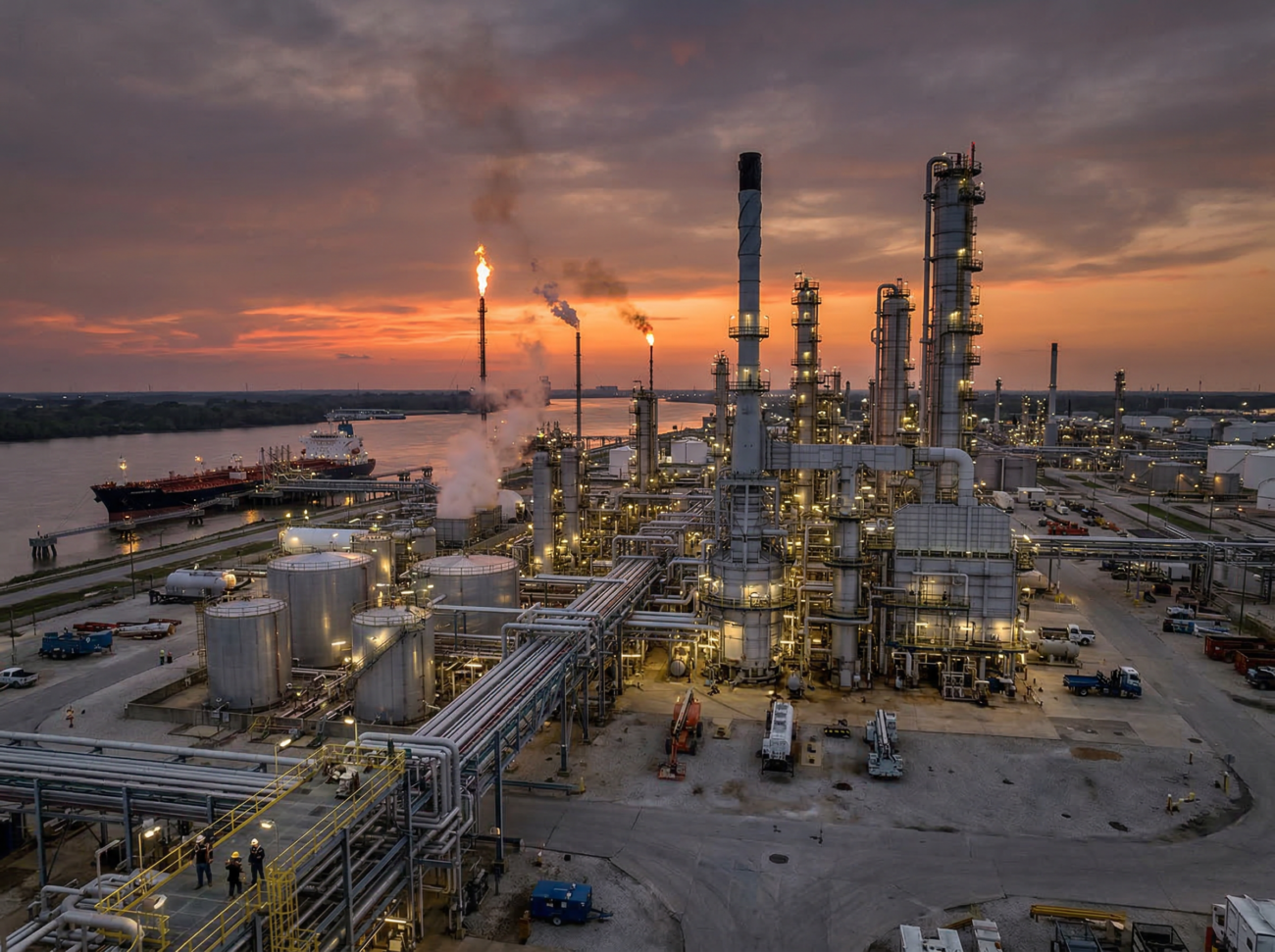 oil refinery industrial plant energy production