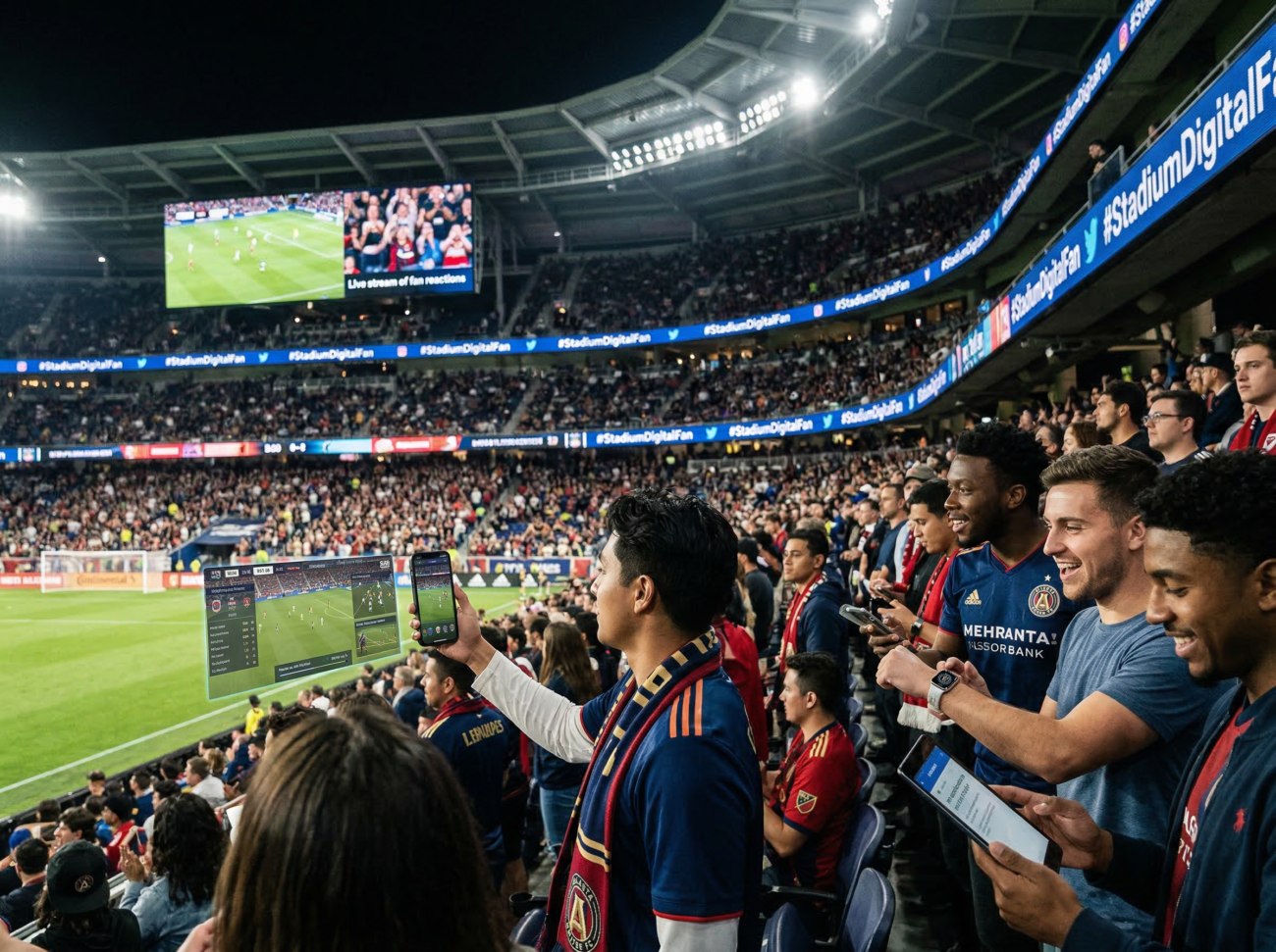 soccer stadium crowd technology digital fan experience
