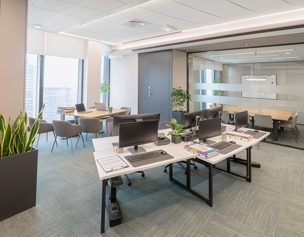 Corporate accounting office modern setup