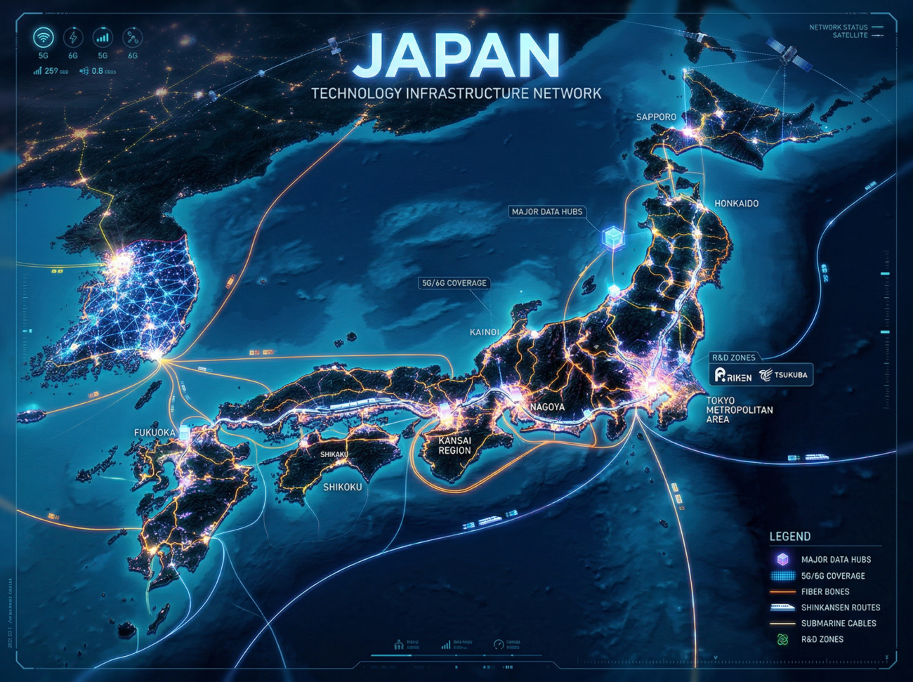 digital map Japan technology infrastructure network
