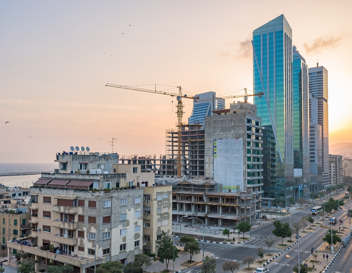 Lebanon city skyline post conflict Beirut