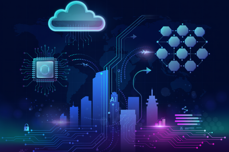 big tech companies digital transformation AI concept