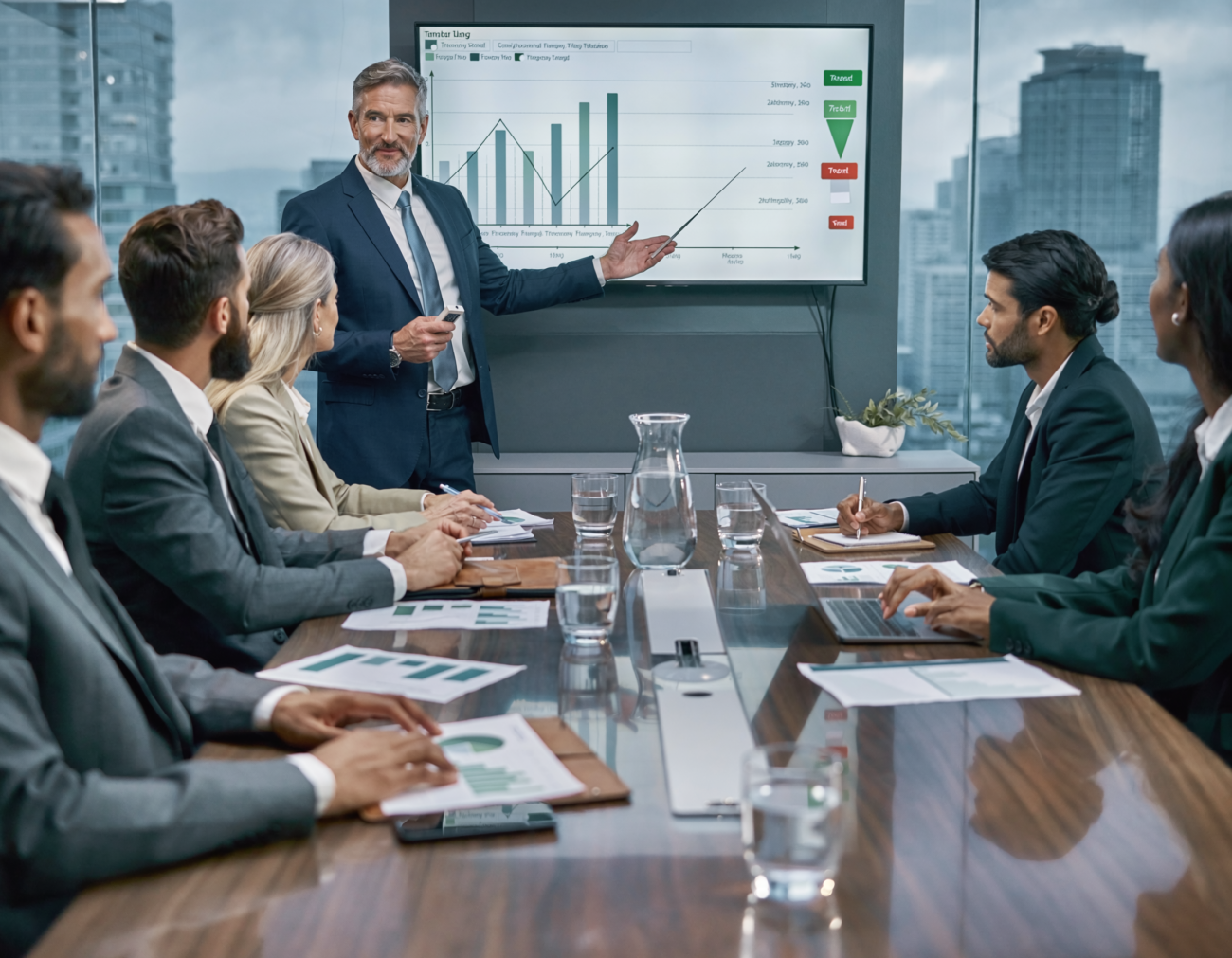 corporate boardroom finance discussion