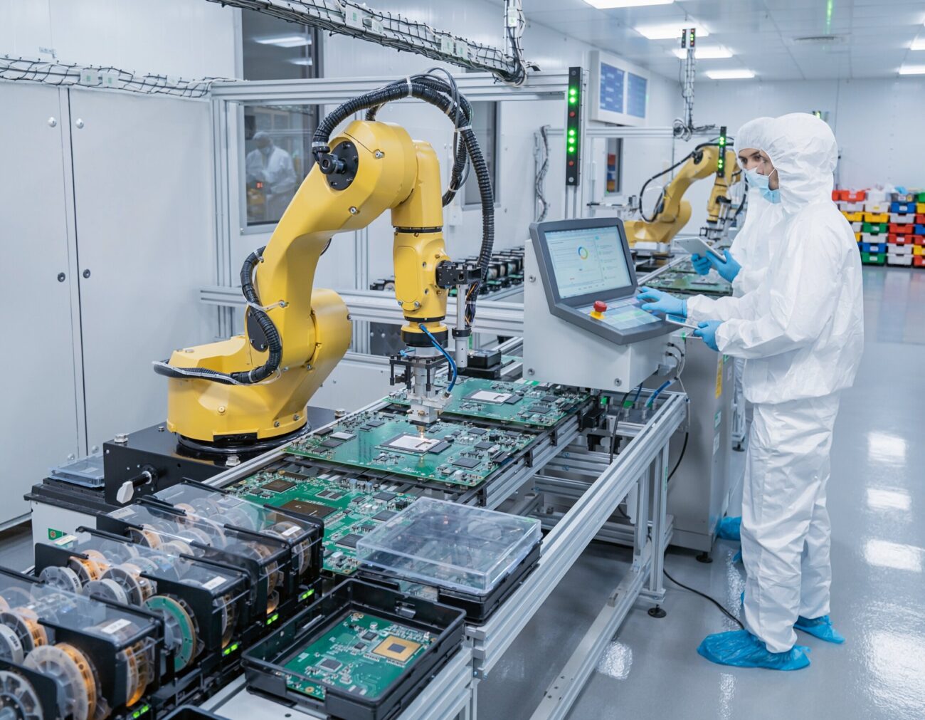 electronics manufacturing assembly line high tech