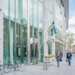 european bank office exterior sweden