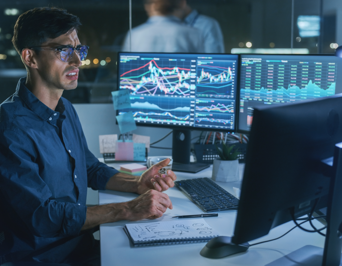 financial analyst confusion data screens