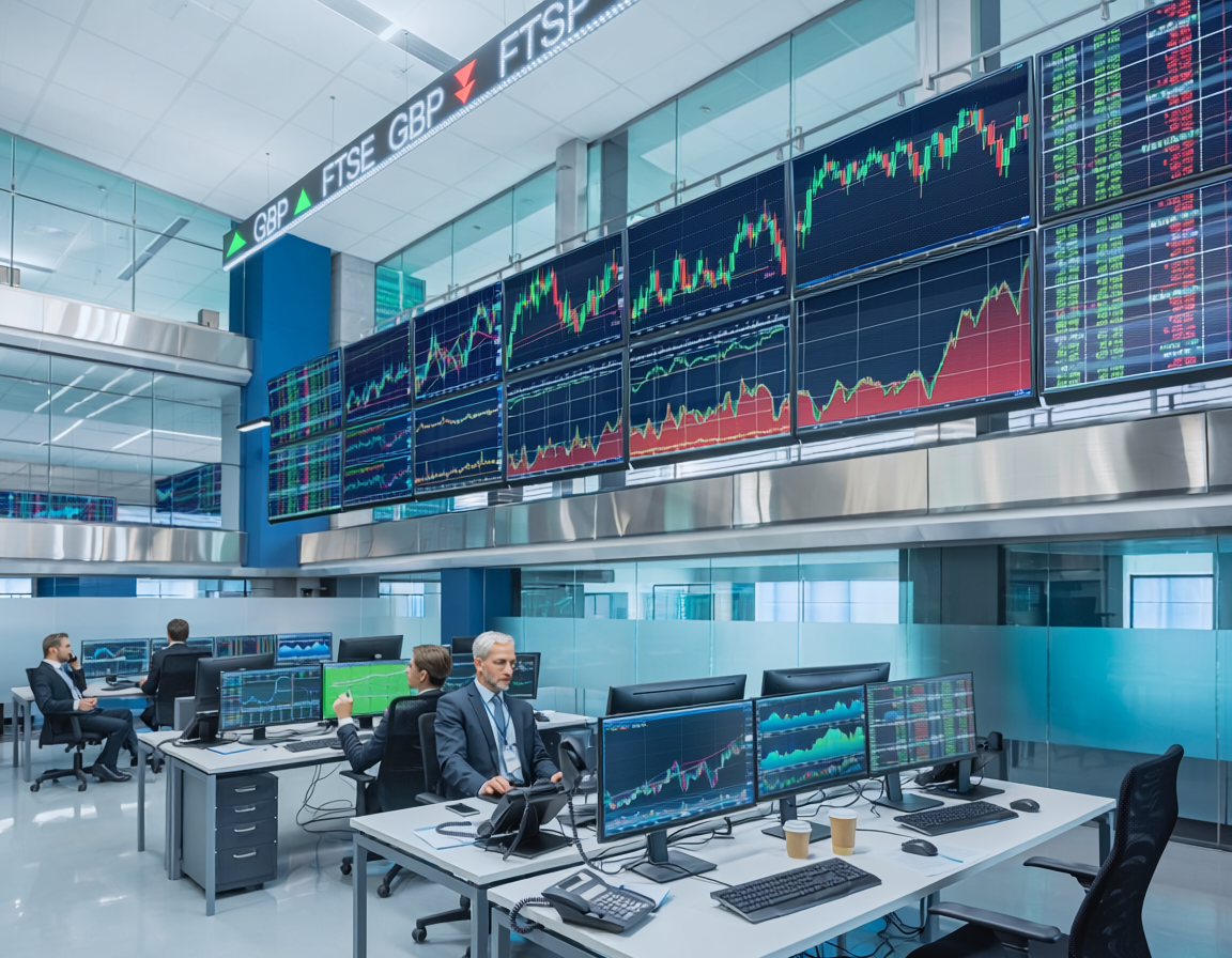 london stock exchange trading floor screens