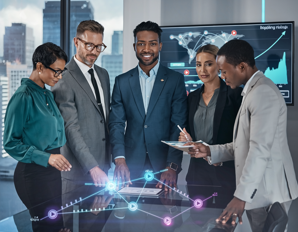 media streaming company corporate leadership concept