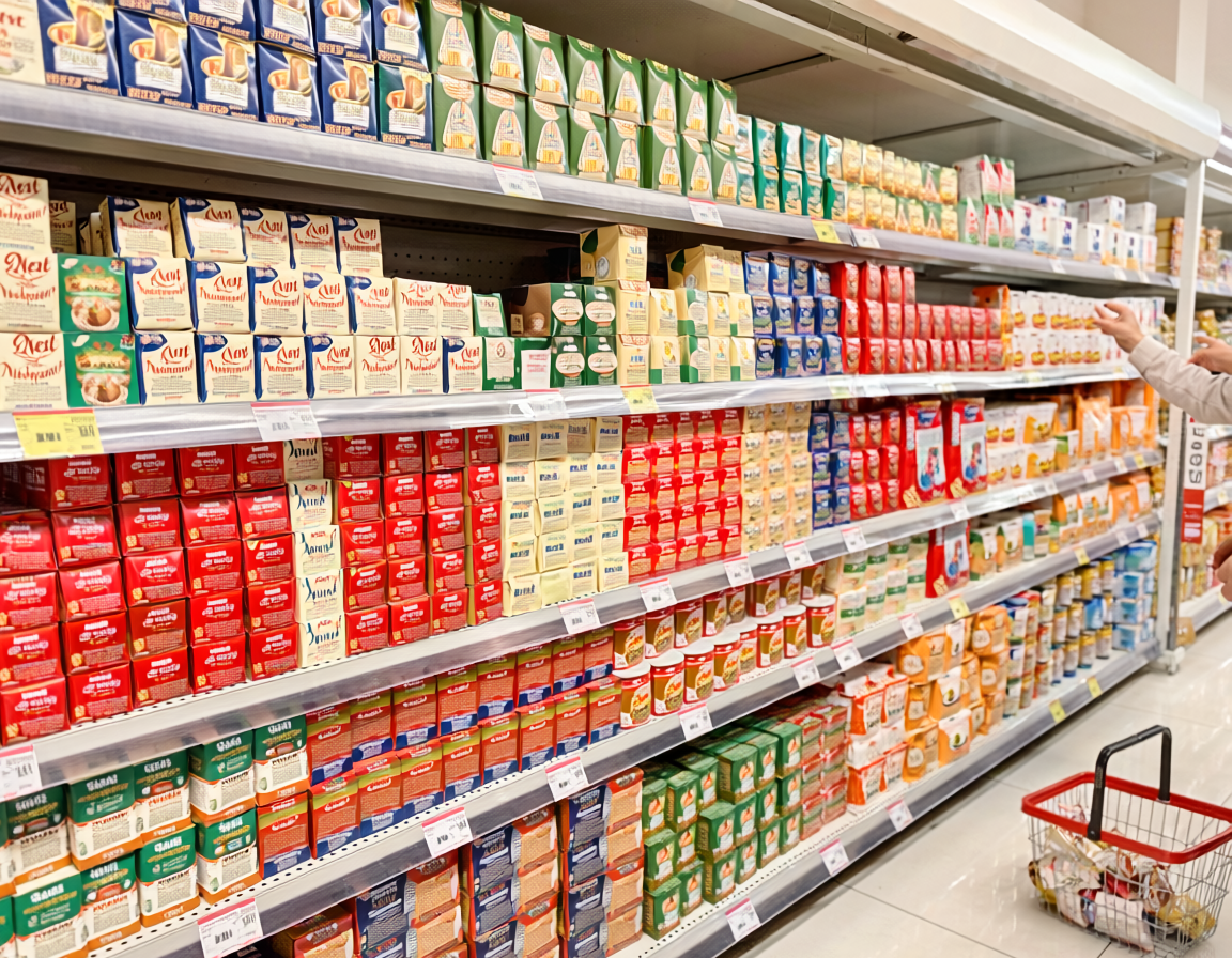 nestle products supermarket shelf global brands