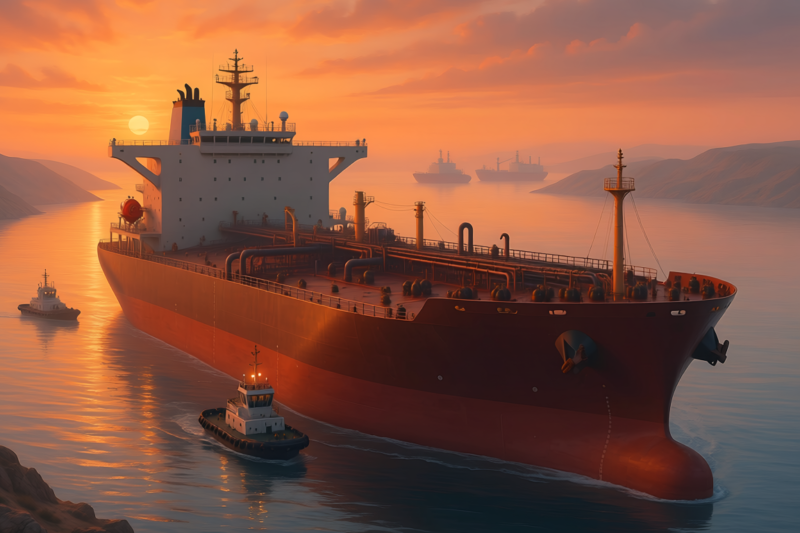 oil tanker strait of hormuz sunset recovery