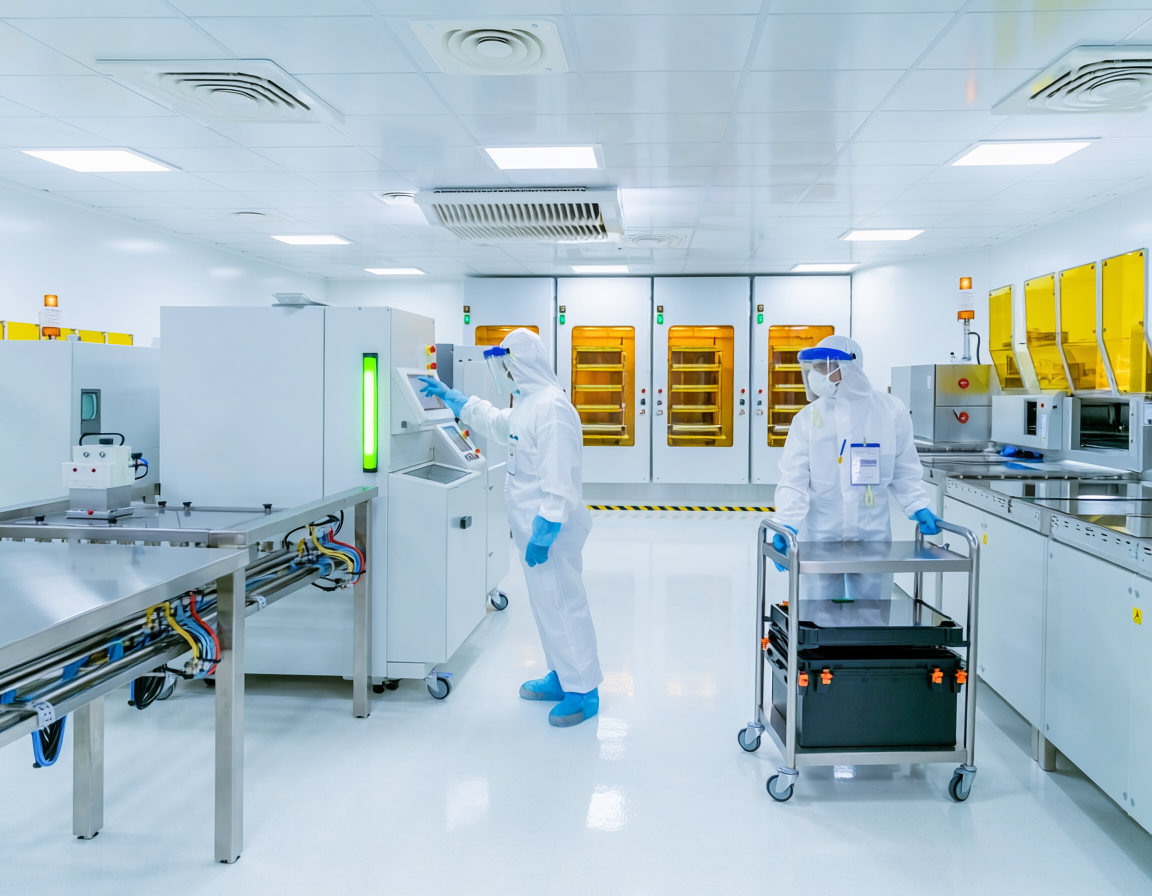silicon wafer production cleanroom