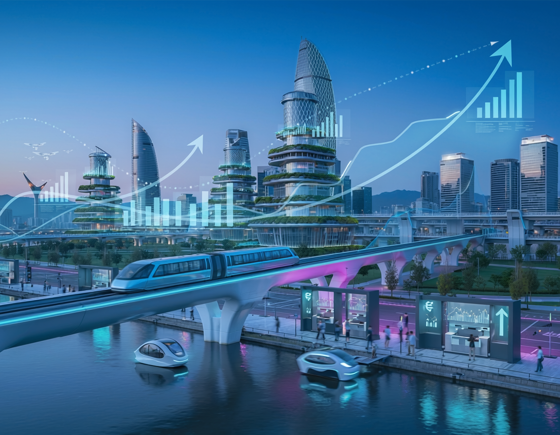 AI economy concept futuristic city korea