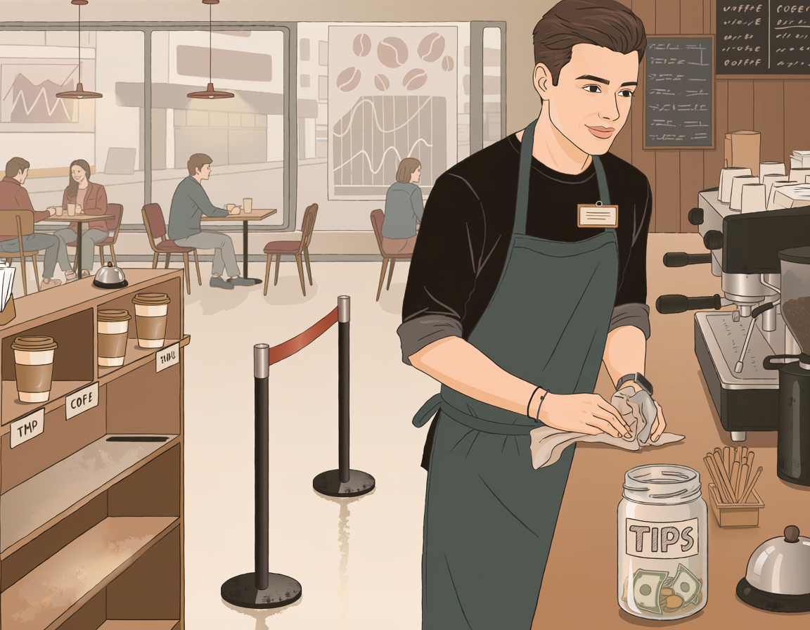 offee chain retail slowdown illustration